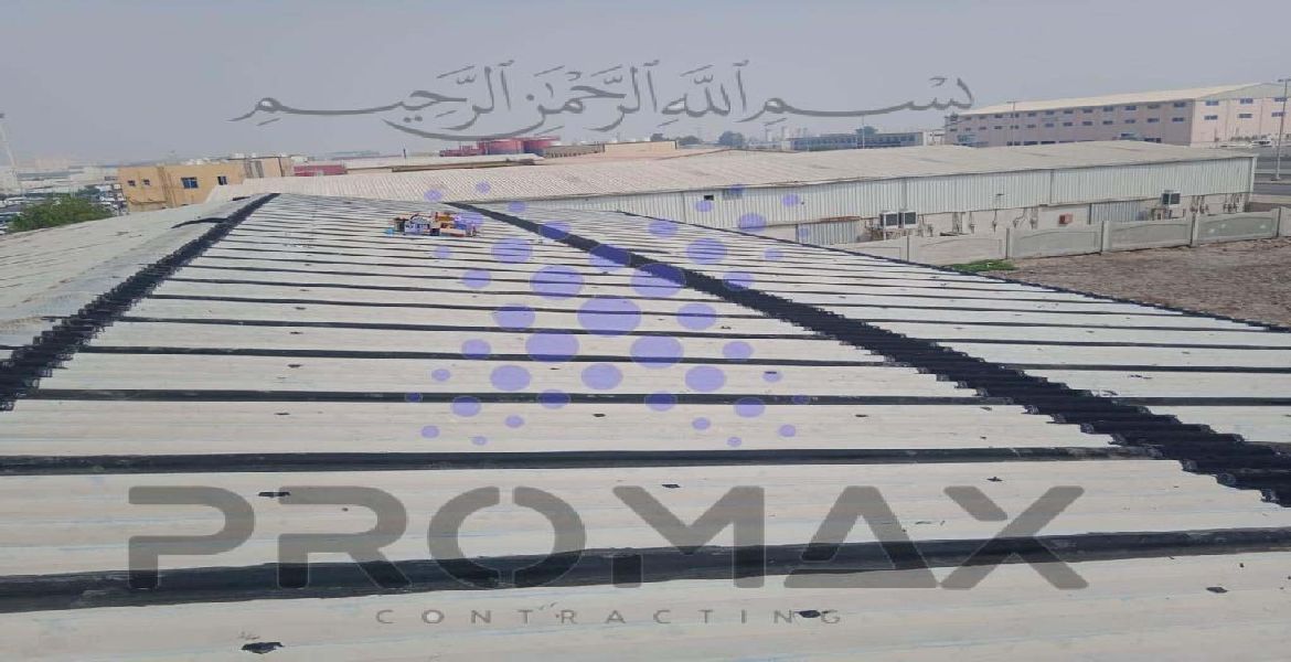 Hamly Internationall Musaffah - metal roof waterproofing project by Promax in Dubai, UAE